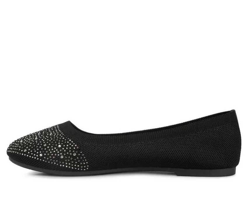 Women's Rhinestone Ballet Flats|London Rag Online