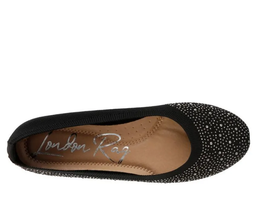 Women's Rhinestone Ballet Flats|London Rag Online