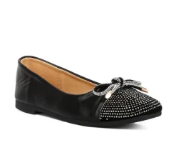 Women's Rhinestone Toe Cap Flats|London Rag Online