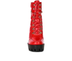Women's Scotch Lace Up Heeled Booties|London Rag New