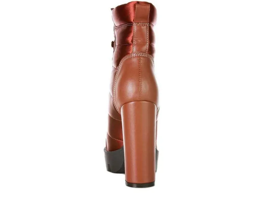 Women's Scotch Lace Up Heeled Booties|London Rag Discount