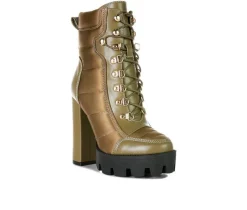 London Rag Lace Up|Dress>Women's Scotch Lace Up Heeled Booties