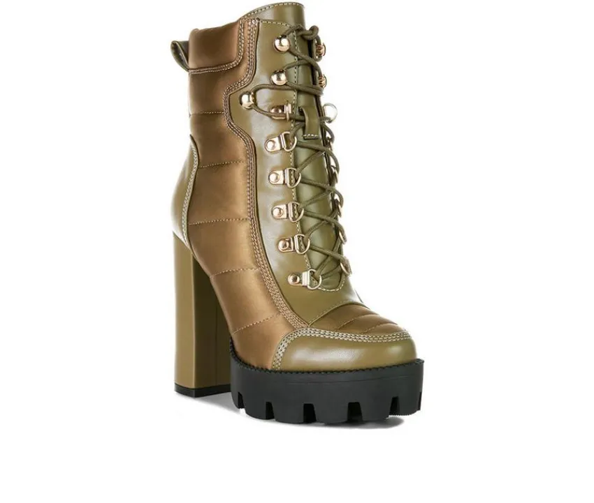 London Rag Lace Up|Dress>Women's Scotch Lace Up Heeled Booties