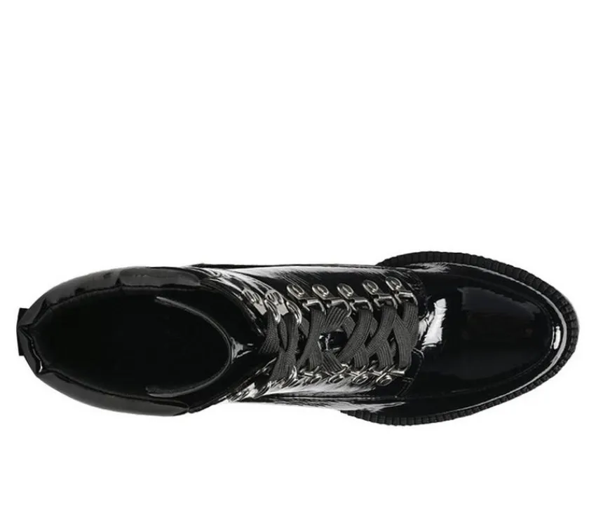 London Rag Lace Up|Dress>Women's Stopper Heeled Combat Booties