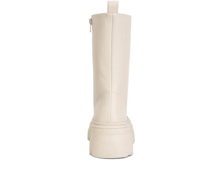 London Rag Lace Up>Women's Tatum Mid Calf Combat Boots