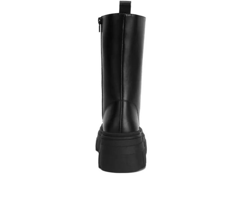 Women's Tatum Mid Calf Combat Boots|London Rag Outlet