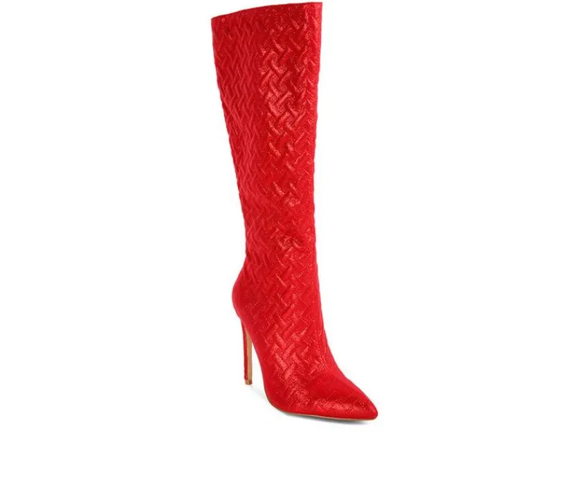 Women's Tinkles Knee High Stiletto Boots|London Rag Discount