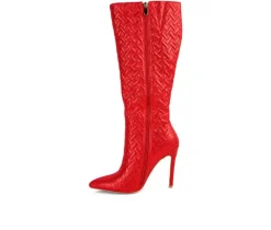 Women's Tinkles Knee High Stiletto Boots|London Rag Discount