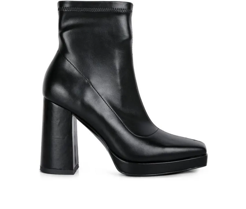 Women's Tintin Block Heel Booties|London Rag New