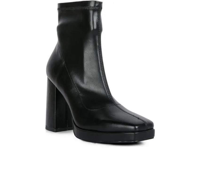 Women's Tintin Block Heel Booties|London Rag New
