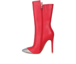 Women's Twitch Mid Calf Stiletto Booties|London Rag Online