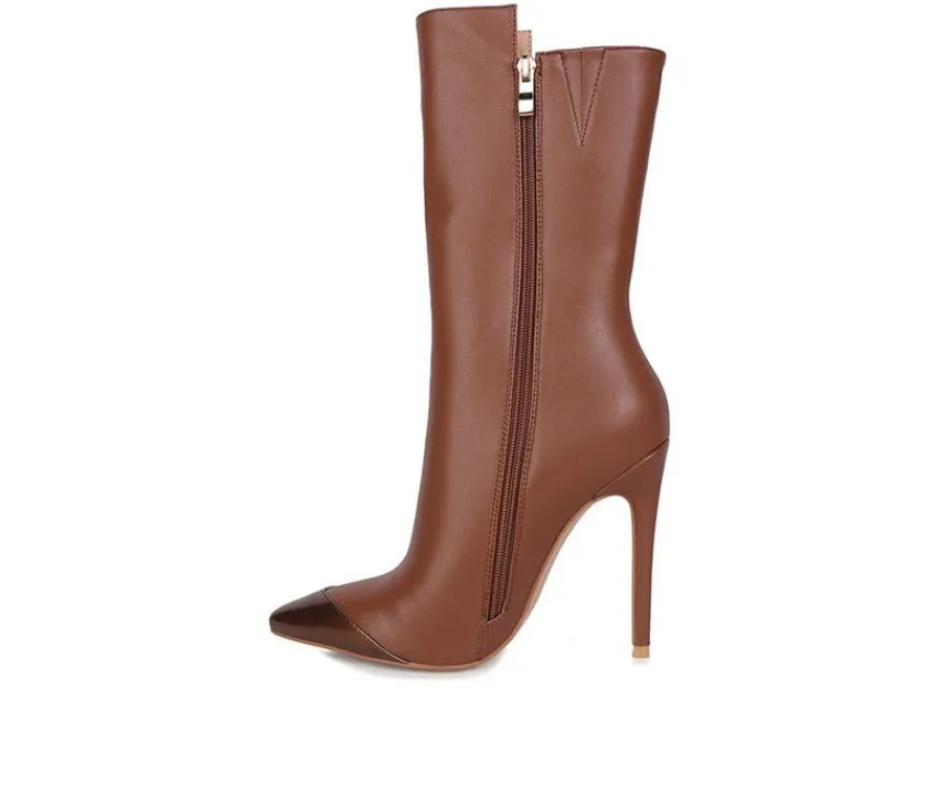 London Rag Dress>Women's Twitch Mid Calf Stiletto Booties