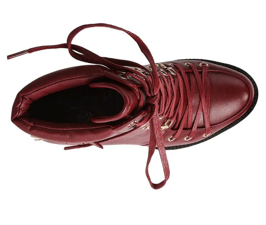 Women's Willow Heeled Lace Up Booties|London Rag Discount