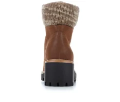 Women's Georgiy Combat Block-Heeled Boots|MIA