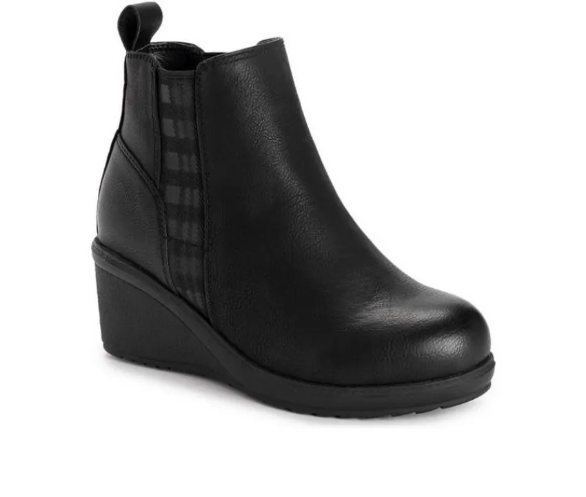 Women's England Oxford Wedge Booties|MUK LUKS New