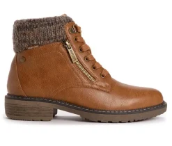 MUK LUKS Lace Up>Women's Garland Georgia Booties