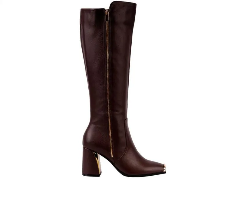 Women's Link Knee High Heeled Boots|Ninety Union Discount