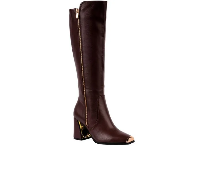 Women's Link Knee High Heeled Boots|Ninety Union Discount