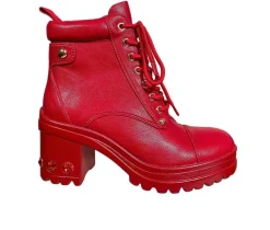 Ninety Union Lace Up|Dress>Women's Thunder Heeled Combat Boots