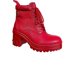 Ninety Union Lace Up|Dress>Women's Thunder Heeled Combat Boots