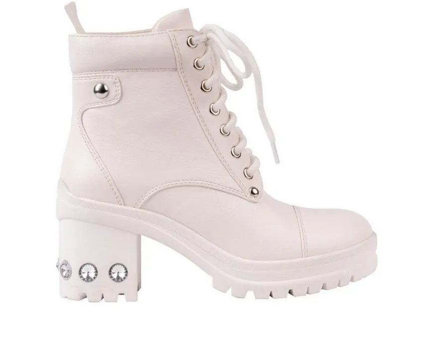 Ninety Union Dress|Lace Up>Women's Thunder Heeled Combat Boots