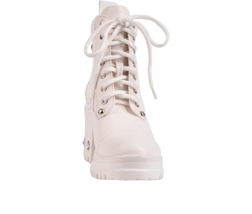 Ninety Union Dress|Lace Up>Women's Thunder Heeled Combat Boots