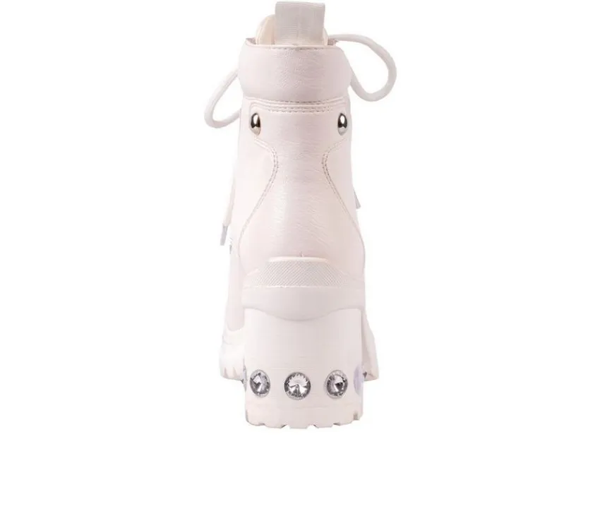 Ninety Union Dress|Lace Up>Women's Thunder Heeled Combat Boots