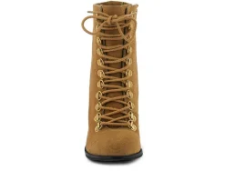 Women's Goose Lace Up Heeled Booties|Rag & Co Clearance