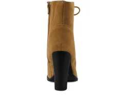 Women's Goose Lace Up Heeled Booties|Rag & Co Clearance