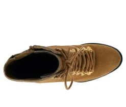 Women's Goose Lace Up Heeled Booties|Rag & Co Clearance