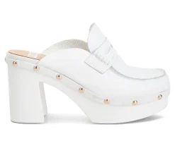 Rag & Co Pumps & Heels|Clogs & Mules>Women's Lyrac Recycled Leather Platform Clogs