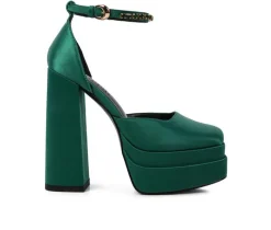 Rag & Co Pumps & Heels>Women's Martin Block Heel Platform Pumps