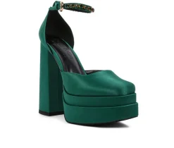 Rag & Co Pumps & Heels>Women's Martin Block Heel Platform Pumps