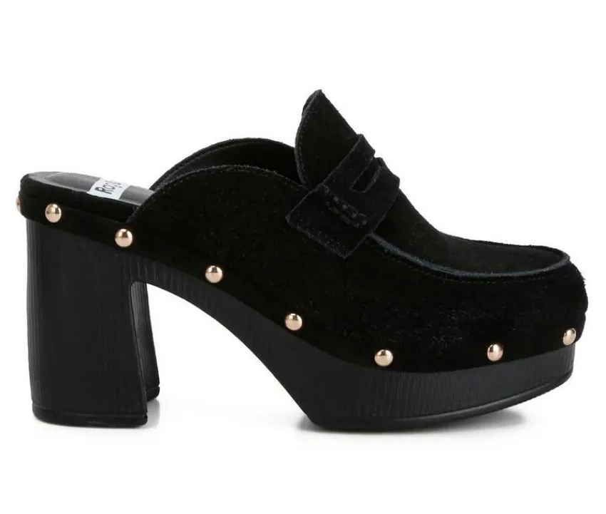 Women's Riley Heeled Clogs|Rag & Co Sale