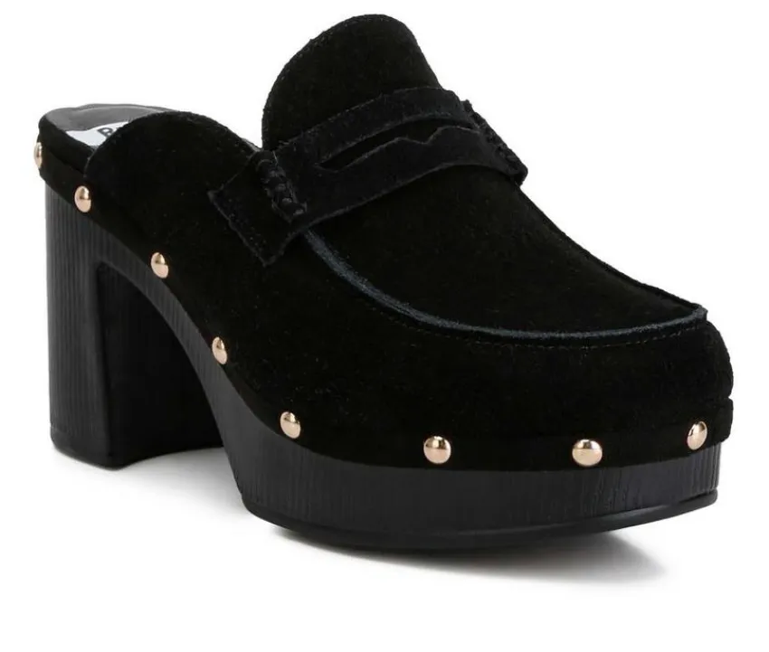 Women's Riley Heeled Clogs|Rag & Co Sale