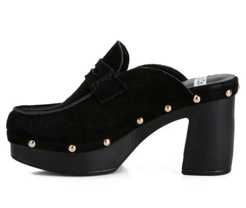 Women's Riley Heeled Clogs|Rag & Co Sale