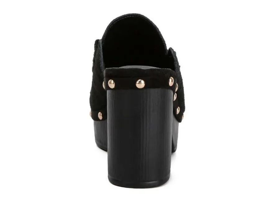 Women's Riley Heeled Clogs|Rag & Co Sale