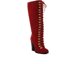 Rag & Co Lace Up|Dress>Women's Sleet-Slay Lace Up Knee High Boots