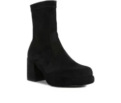 Women's Two Cubes Heeled Booties|Rag & Co Sale
