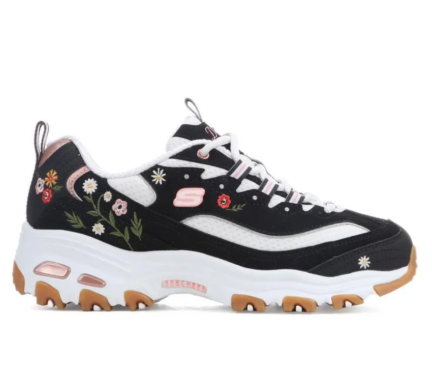 Women's 150553 Dlites Floral Sneakers|Skechers Sale