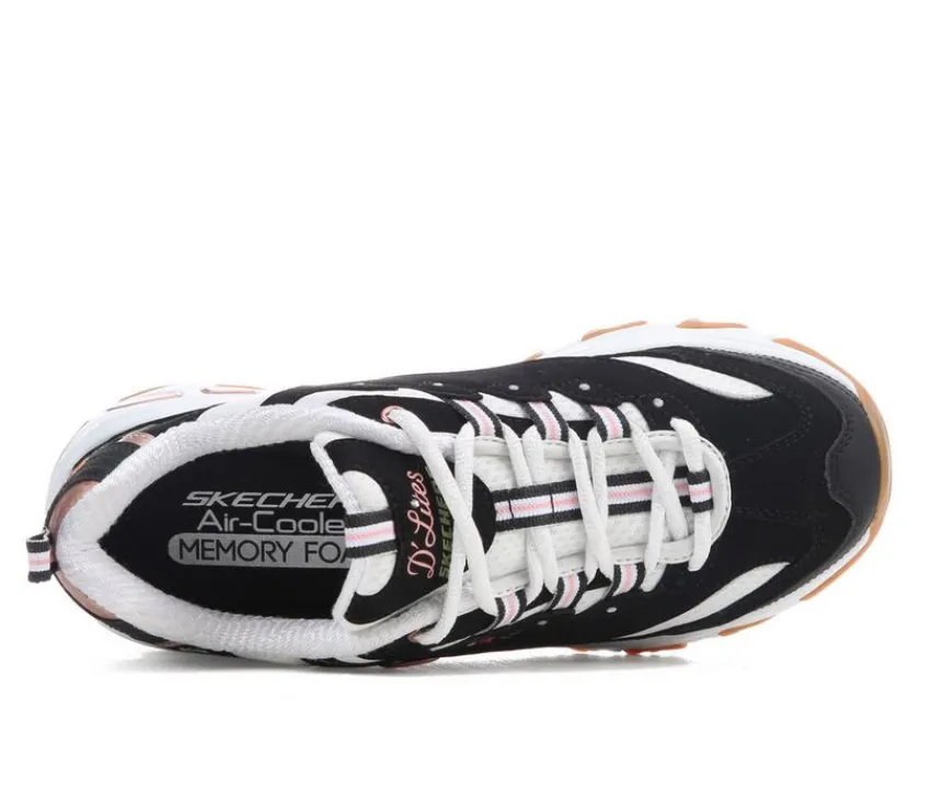 Women's 150553 Dlites Floral Sneakers|Skechers Sale