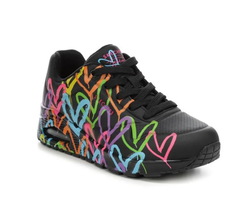 Skechers Street Platform>Women's Uno Highlight Love 177981 Wedge Sneakers
