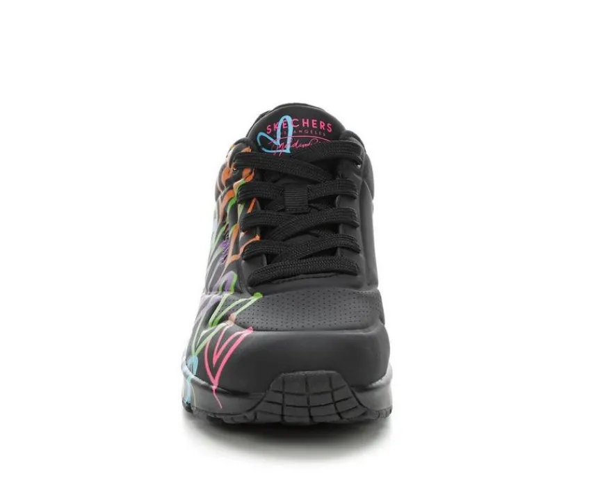 Skechers Street Platform>Women's Uno Highlight Love 177981 Wedge Sneakers