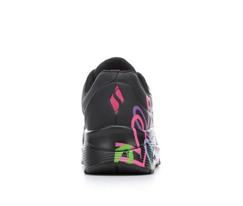 Skechers Street Platform>Women's Uno Highlight Love 177981 Wedge Sneakers