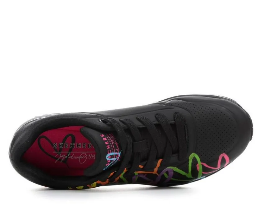 Skechers Street Platform>Women's Uno Highlight Love 177981 Wedge Sneakers