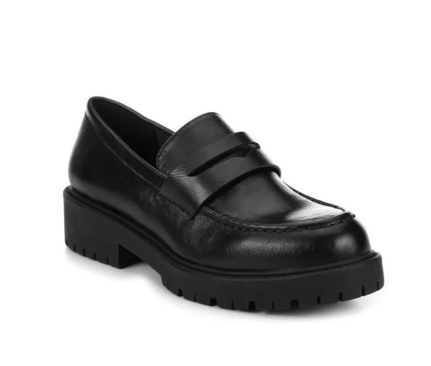 Soda Pumps & Heels|Loafers & Oxfords>Women's Hender-S Block-Heeled Loafers