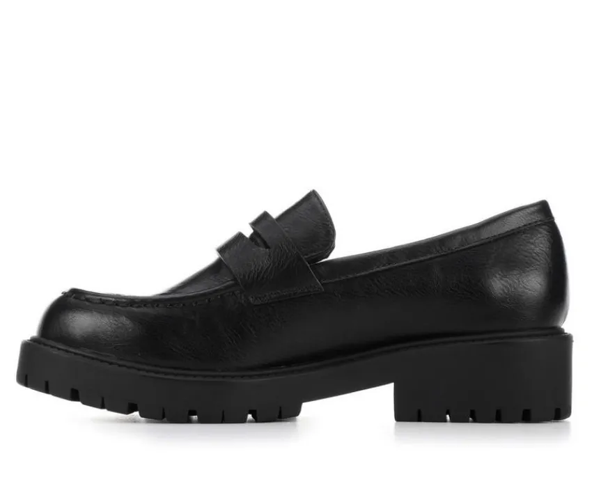Soda Pumps & Heels|Loafers & Oxfords>Women's Hender-S Block-Heeled Loafers