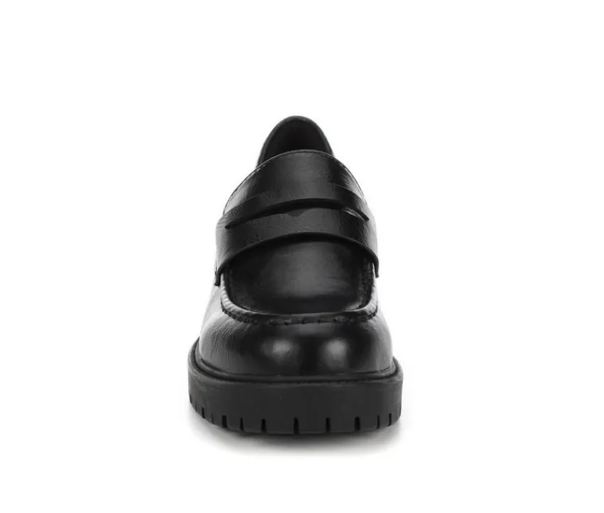 Soda Pumps & Heels|Loafers & Oxfords>Women's Hender-S Block-Heeled Loafers