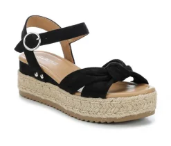 Women's Tye Espadrille Wedges|Soda Clearance