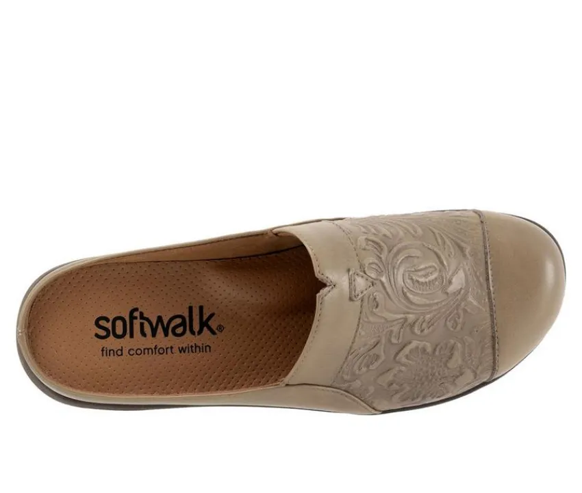 Women's San Marcos Tooling Mules|Softwalk Outlet